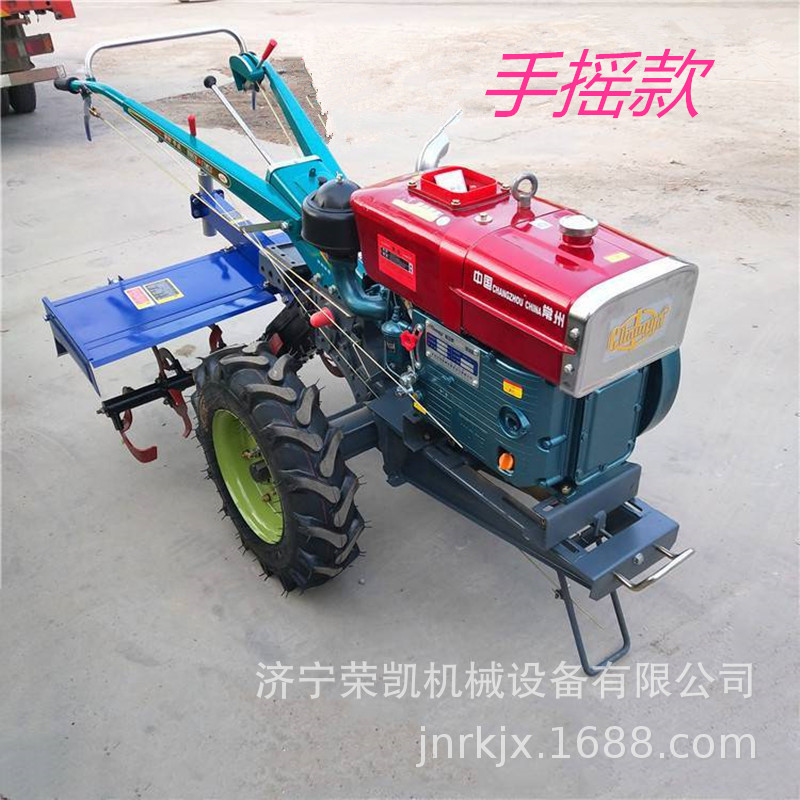 大马力手扶拖拉机15马力手扶旋耕机小型农用柴油开沟起垄器犁地机