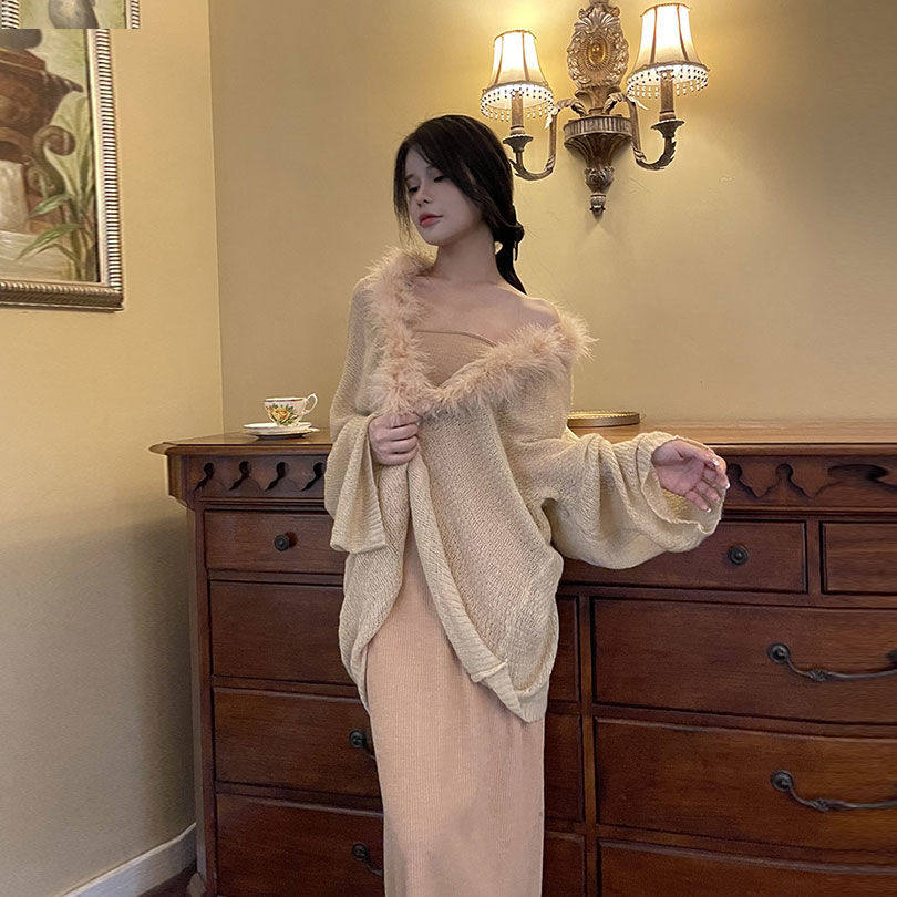 温柔仙气甜美宽松休闲毛