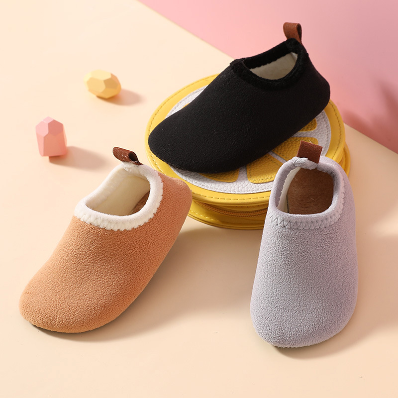加绒加厚儿童男女地板袜鞋宝宝防滑软底幼儿园室内早教亲子款