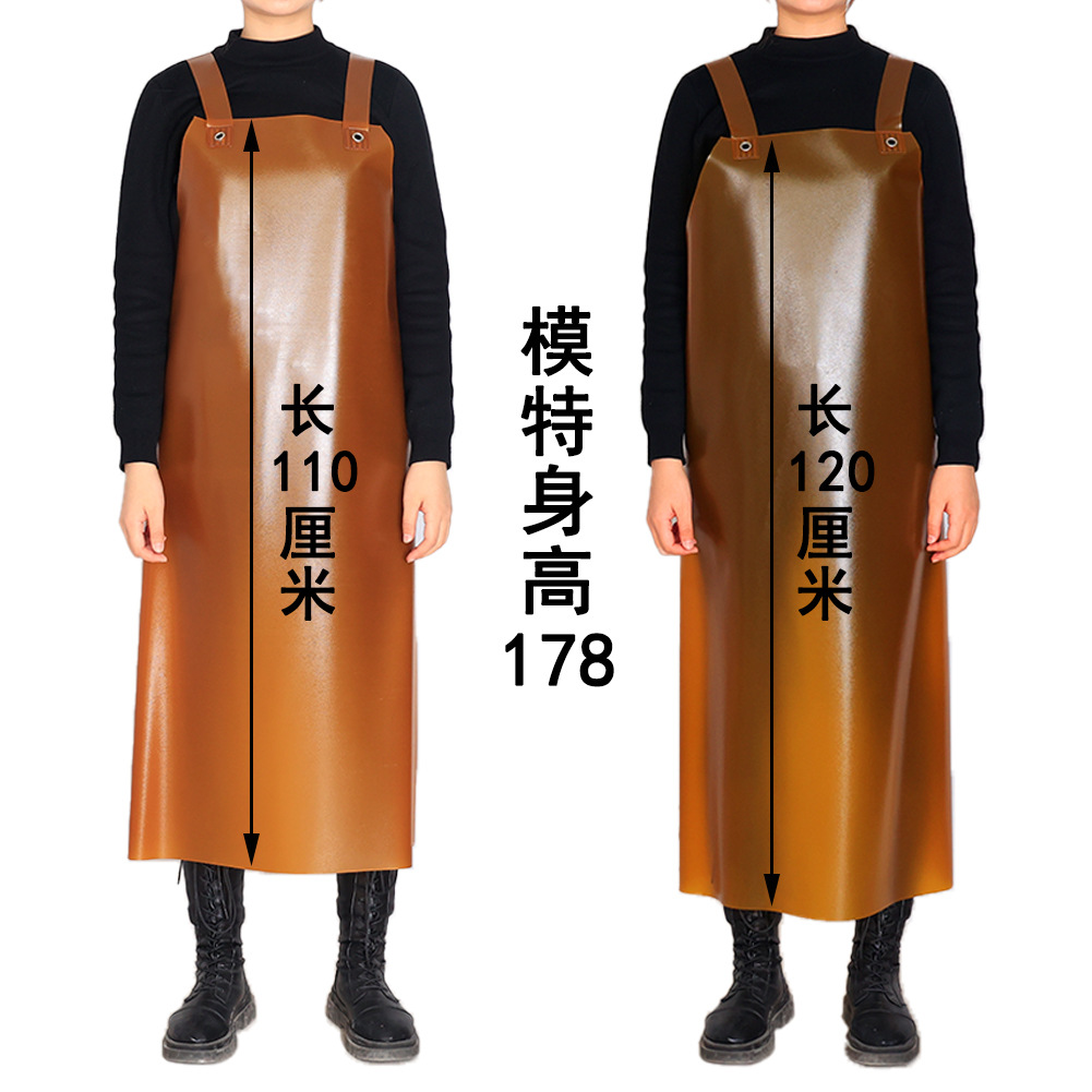 加厚石材劳保水产屠宰围裙男防水防油工作服工业耐磨牛筋围裙