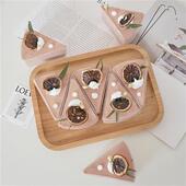 三角形千层慕斯蛋糕盒布丁提拉米苏慕斯杯一次性8寸蛋糕切件盒子