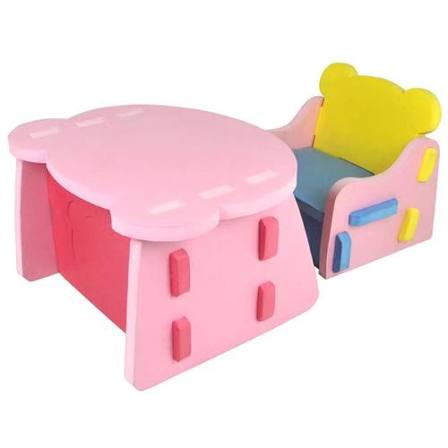 Столы и стулья Mingde для малышей и детей в детском саду, сращенные столы и стулья из пенопласта, устойчивые к давлению, прочные и высокой плотности.