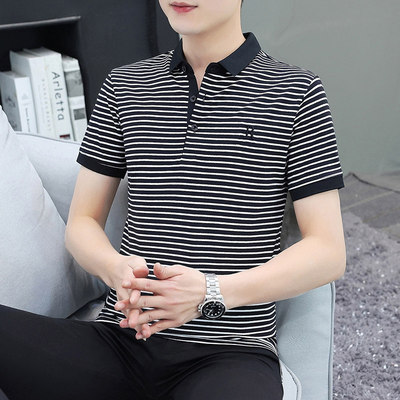 开乐服饰海家条纹polo衫男士短袖