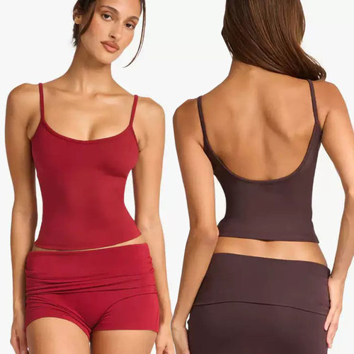 csb同款吊带运动背心ins风含胸垫露背健身吊带文胸性感女