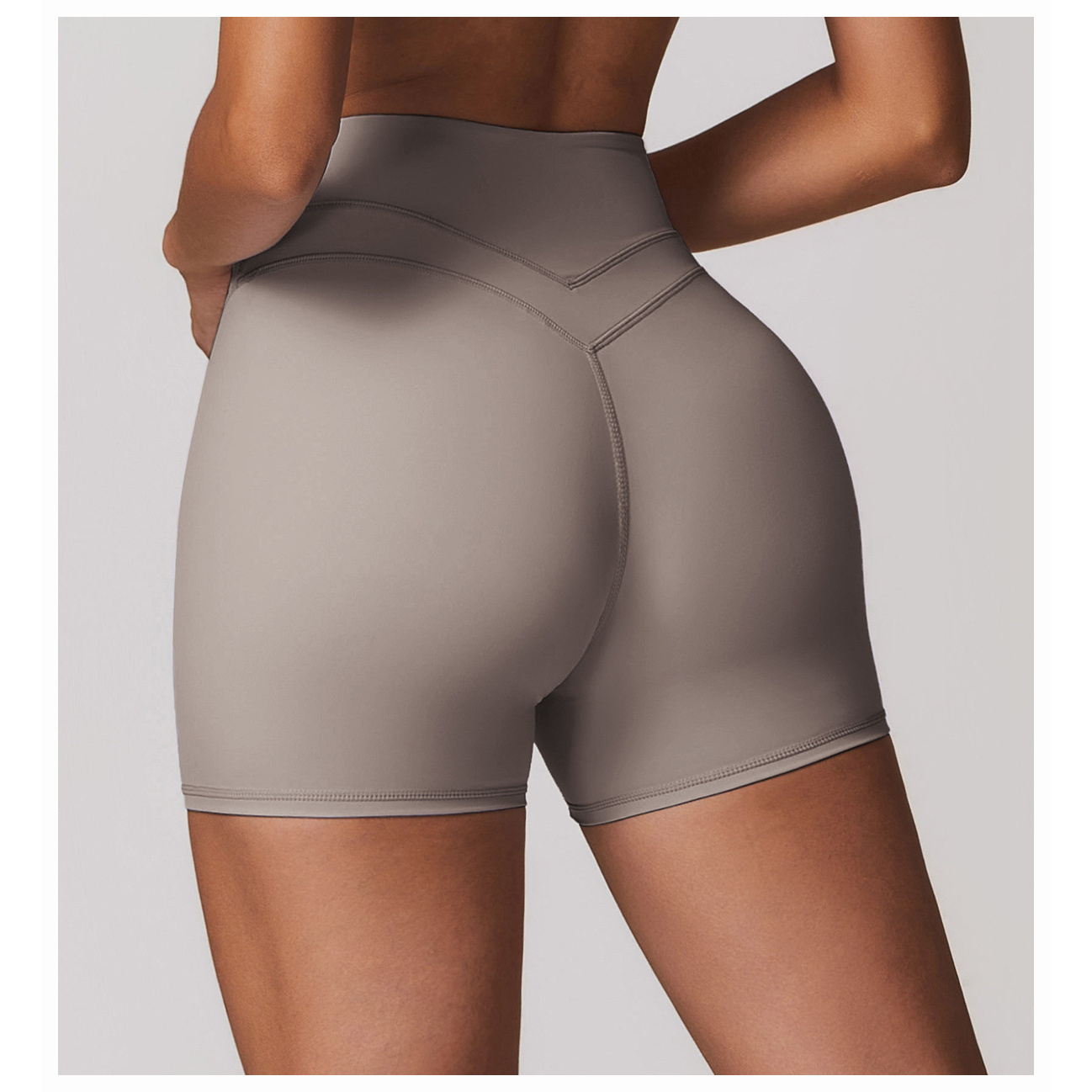 欧美磨毛紧身瑜伽短裤