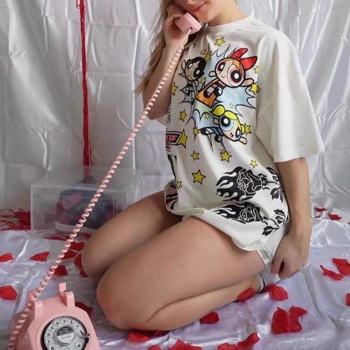 【特价清仓】Civilregime同款飞天小女警短袖休闲T恤运动短袖上衣