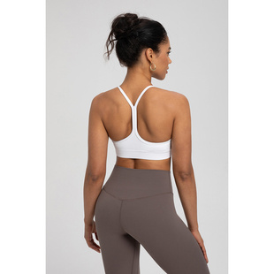 lu同款 运动内衣女带胸垫裸感美背速干跑步瑜伽文胸