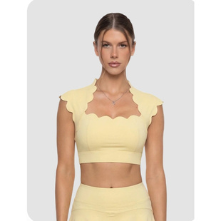 紧身方领运动上衣修身送气防震聚拢外穿背心健身瑜伽服文胸短背心