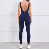 ATB五花肉同款 镂空美背蜜桃臀紧身连体衣女裸感速干连体健身服