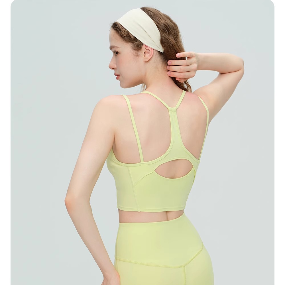 秋冬新款瑜伽服女普拉提高强度健身内衣跑步专业防震透气美背