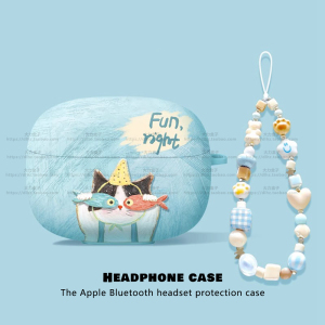 大力 日韩可爱猫咪适用OPPO Enco Clip新款耳机壳一加Buds 4磨砂oppo enco free4硅胶蓝牙耳机保护套盒挂绳