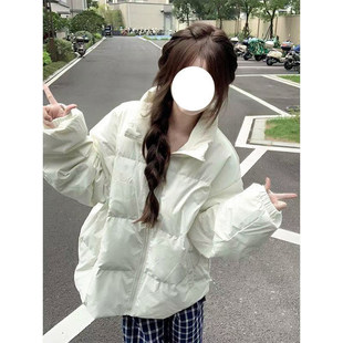 大码胖mm外套短款羽绒服女冬小个子时尚洋气棉服2025新款外套轻薄