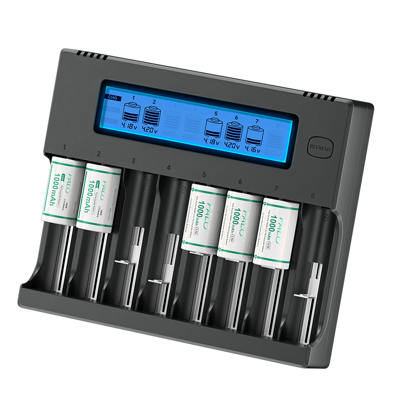 锂离子电池充电器3.7V/18650/18500/18340/16340/14500锂电池充电器1.2V镍氢镍铬电池通用