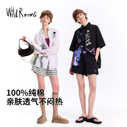 WildROOM全棉睡衣女款夏宽松家居