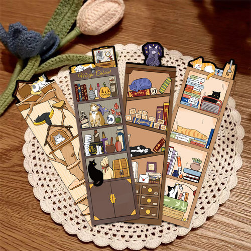 可爱猫猫书签创意高颜值阅读卡