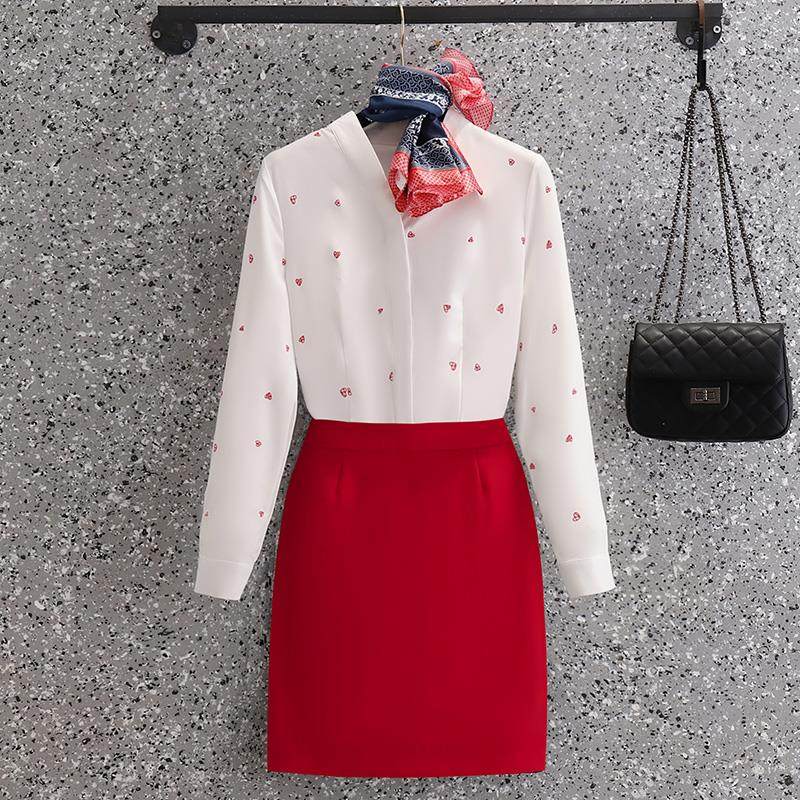 职业衬衫套装女秋季气质工作服前台美容师珠宝店工装套裙空姐制服,模玩/动漫/周边/娃圈三坑/桌游,Cosplay女装/cos女装,淘宝优惠券,粉丝福利购,淘宝优惠卷