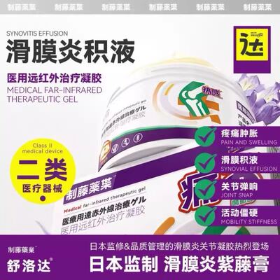 舒洛达滑膜炎膝盖医用凝胶缓解膝盖疼痛肿胀积水积液僵硬正品膏