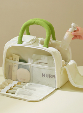 化妆包女2025新款便携分区收纳包大容量化妆刷收纳袋旅行洗漱包