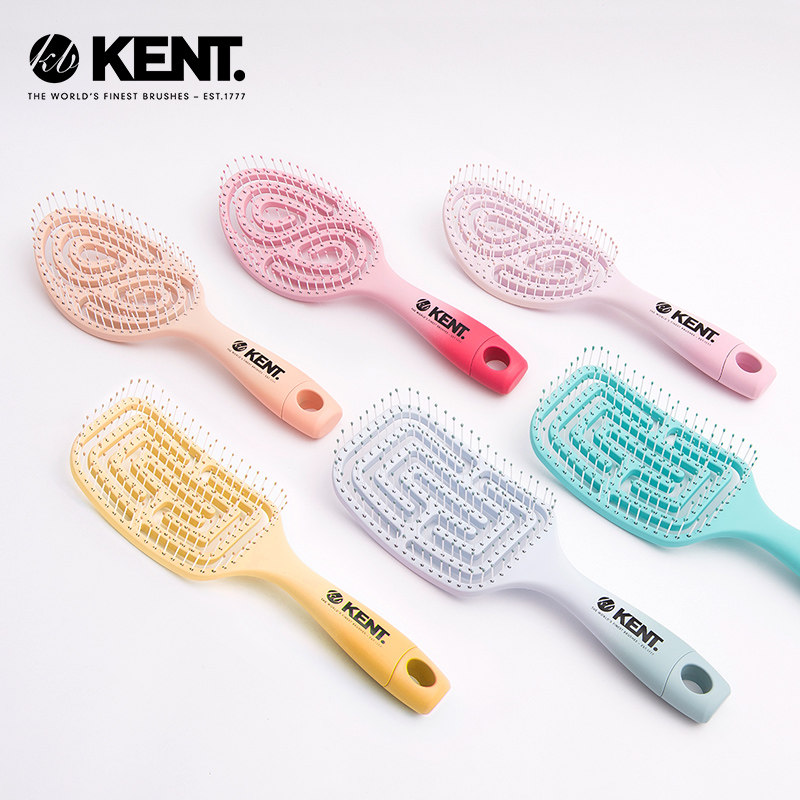 英国kent气垫弹力梳子女家用长发气囊按摩卷发排骨头梳肯特回弹梳