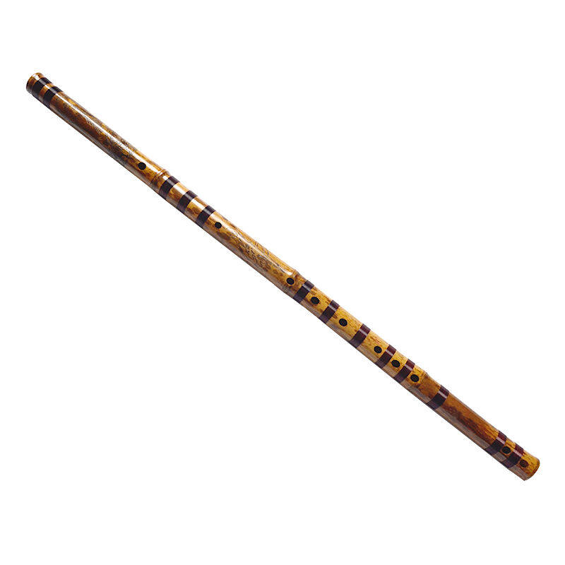 玉屏箫笛湘妃竹横笛佛像雕刻整节缠线竹笛专业演奏级高密度笛子乐