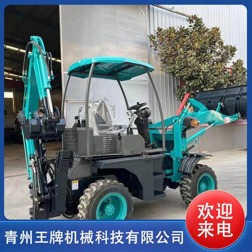 挖掘装载机转弯方便爬坡能力较强比较耐磨机动性较好