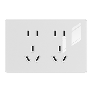 国际电工118型超薄钢化玻璃开关插座面板三位十五孔四位20二十孔