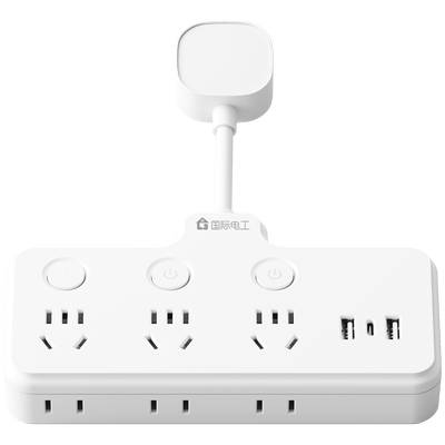 国际电工多孔USB+typec转换插座