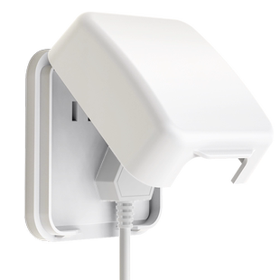 白色家用86型卫生间斜5孔错位五孔插座厨房防水盒防溅保护面罩盖