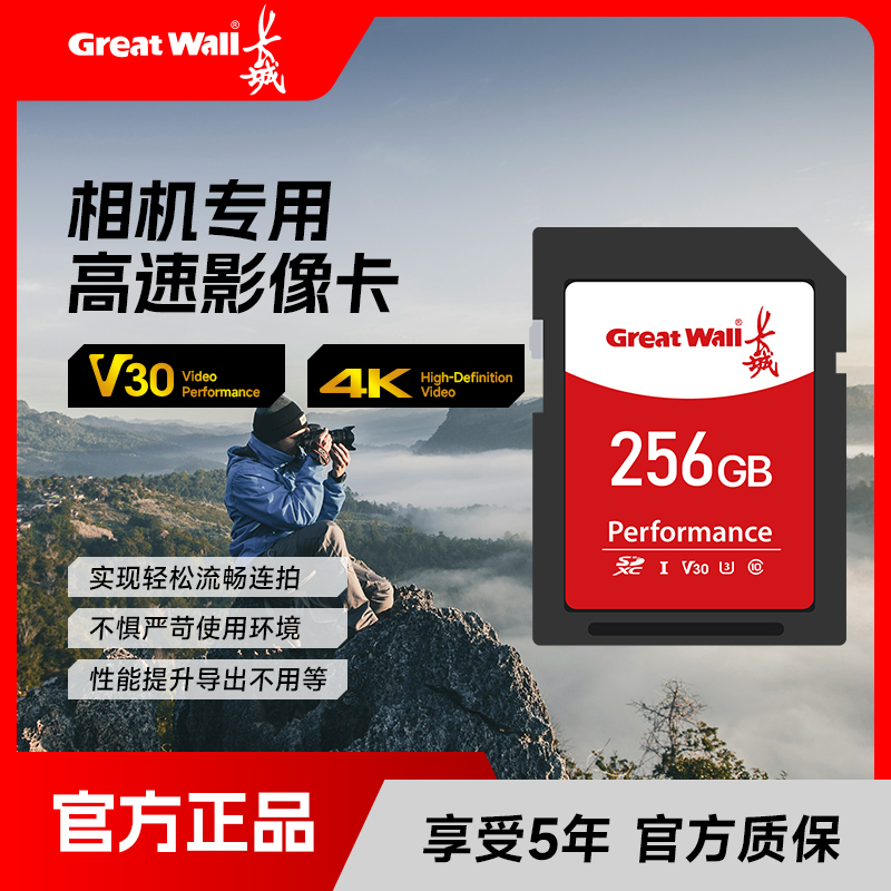 长城正品256G相机存储卡