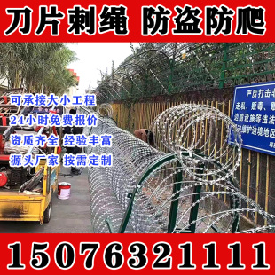 四川刀片刺绳防护网不锈钢刺丝滚笼带刺铁丝网围墙防盗网热镀锌防