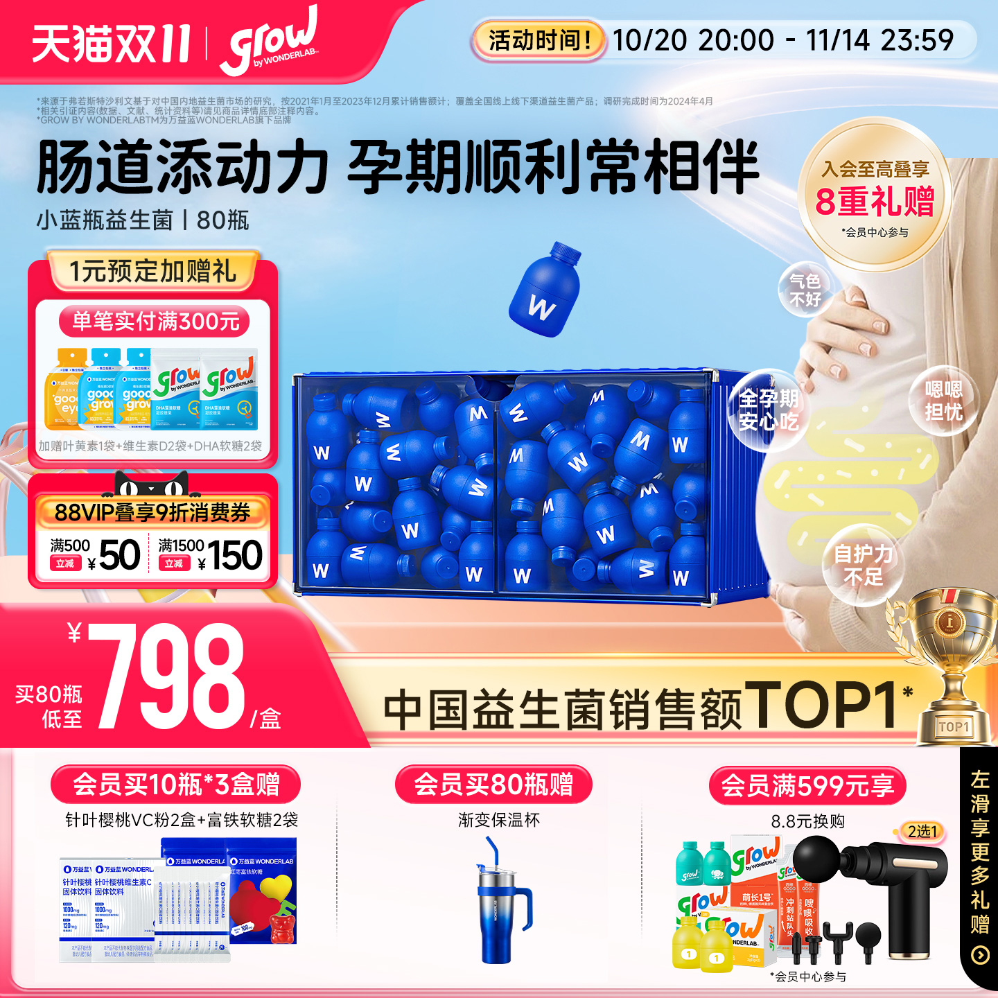 万益蓝WONDERLAB小蓝瓶益生菌