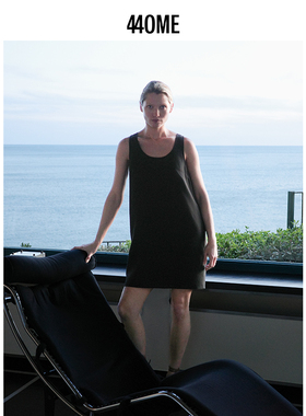 440ME女装新品松弛感优雅亚麻混纺吊带背心短款连衣裙FDSS0214W