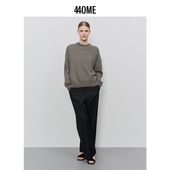 冬季 440ME女装 当然是当同款 老钱风圆领套头羊毛毛衣FCFW0370K