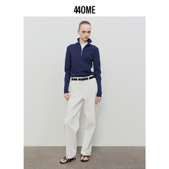 440ME女装2025新款浅色全棉斜纹百搭白色显瘦直筒牛仔裤FDSS0905W