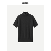 440ME女装 羊毛毛衣FCFW0362K 简约高领连肩短袖 经典 智性风合身版