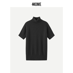 440ME女装 经典智性风合身版简约高领连肩短袖羊毛毛衣FCFW0362K