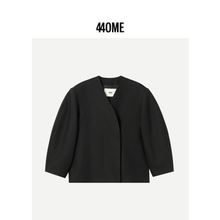 西装 廓形短款 夹克外套FB3F0534W 黑色简约设计感灯笼袖 440ME女装