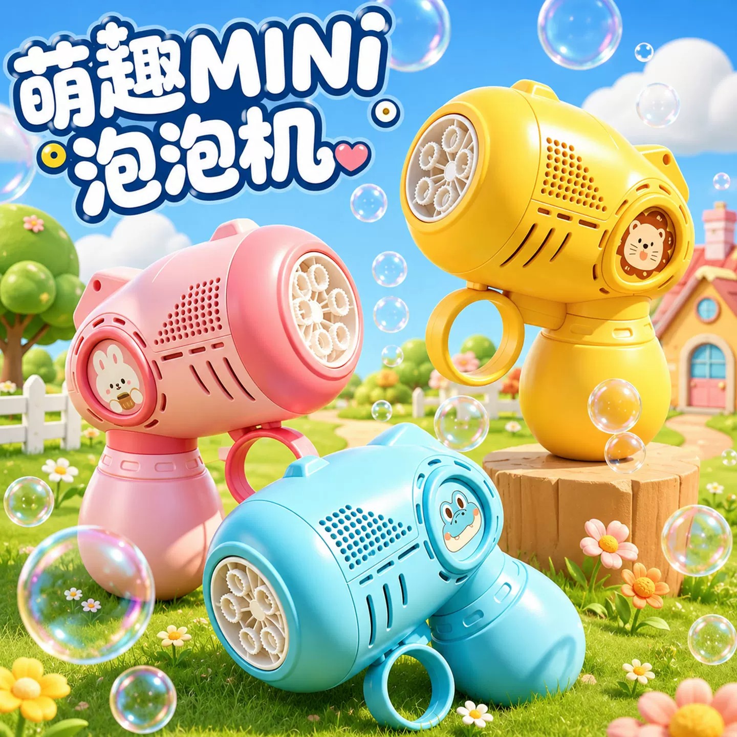 迷你口袋吹泡泡机玩具2026新款全自动充电款儿童手持婴幼儿泡泡枪