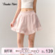 甜美百搭阔腿莱赛尔短裤 新款 女夏季 GUUKAHERO浅粉荷叶花边A字短裤