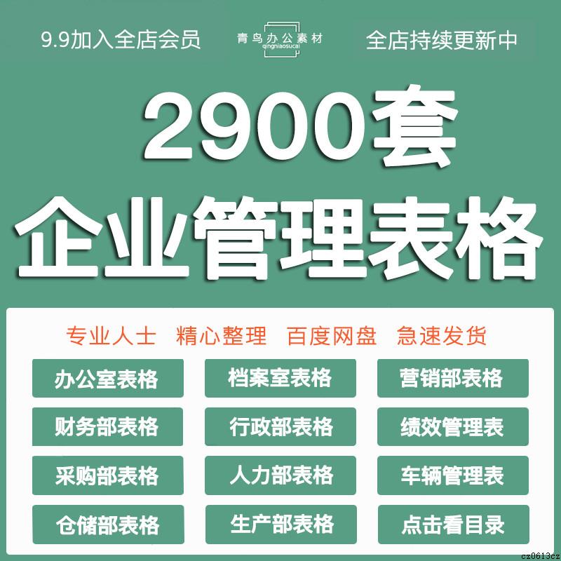 全套公司企业管理表格模板行政文员财务采购仓储库存人力资源