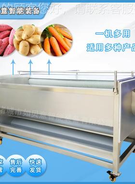 全自黑土豆清洗去机 根茎橙类果蔬磨皮设皮备 子柠檬清洗动抛TLY