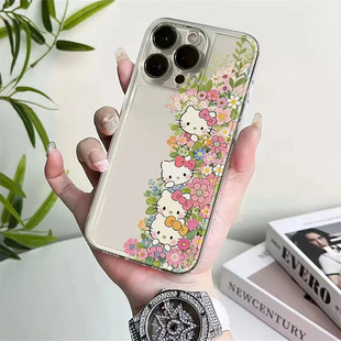 vivo花朵HelloKitty手机壳OPPO可爱hello春天iQOO13碎花Kitty粉色kt猫Reno12Pro女s20小众x200适用neo10一加9