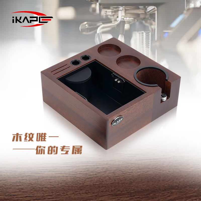 IKAPE咖啡胡桃木2代渣盒家用吧台图片