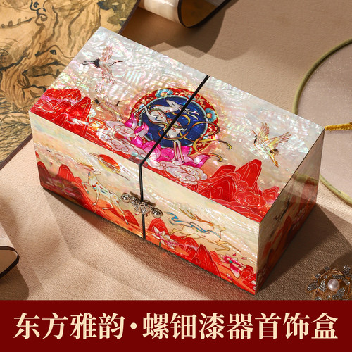 九色鹿螺钿漆器首饰盒太好看啦！