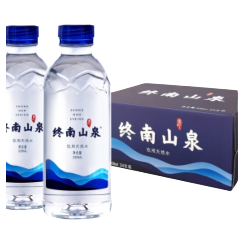 终南山泉 519ml*24瓶装 山泉水泡茶  山泉水做饭