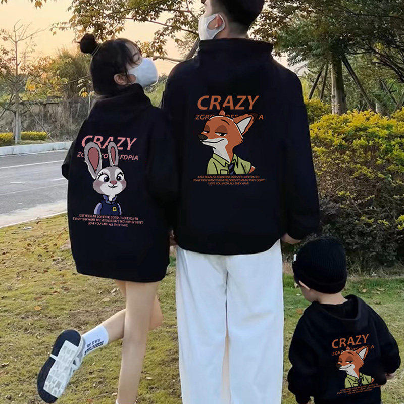 2026新款母子女款卫衣高级感连帽外套春秋冬季亲子装一家三口四口