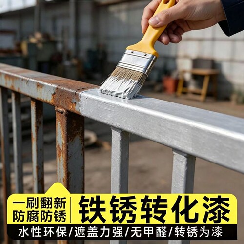 灰色铁锈转化免打磨户外金属漆