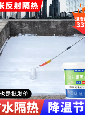 隔热涂料防水耐高温屋顶楼梯楼顶彩钢瓦铁皮降温外墙阳光反射油漆
