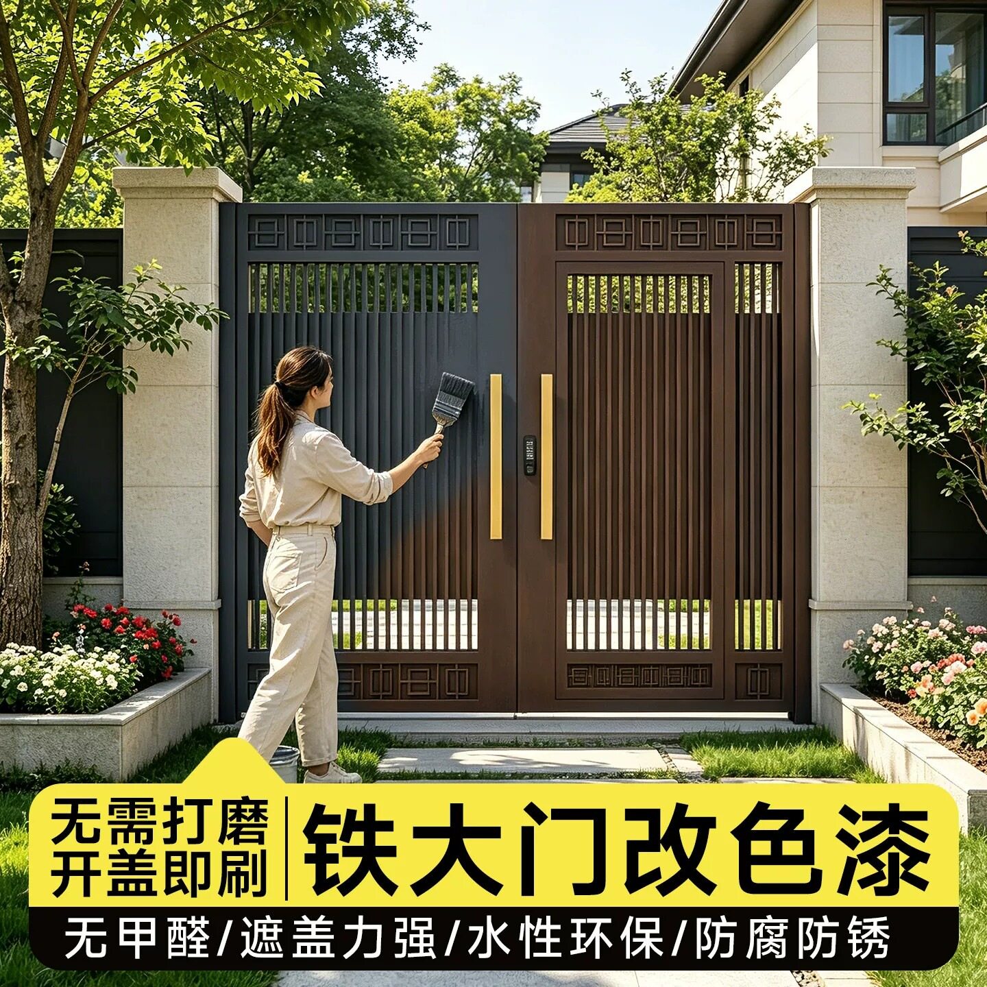 皇家大师铁门金属漆防锈防水防晒图片