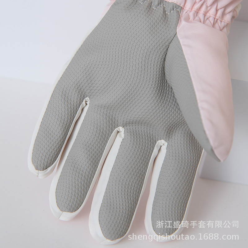 卡皮巴拉户外儿童五指滑雪手套加绒加厚防寒保暖学生骑车防风防滑